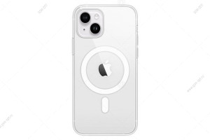Чехол для iPhone 14 Clear Case MagSafe, с магнитным кольцом, прозрачный